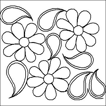 (image for) Paisley Drops and Flowers 2 E2E-L02604*